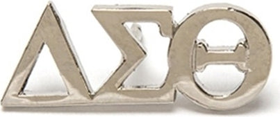 Delta Sigma Theta Classic 3-Letter Lapel Pin [Silver]