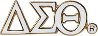 Delta Sigma Theta Classic 3-Letter Lapel Pin [White]