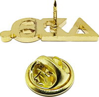 Delta Sigma Theta Classic 3-Letter Lapel Pin [White]