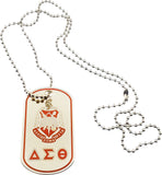 Delta Sigma Theta Epoxy Coated Dog Tag [Silver]