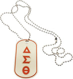 Delta Sigma Theta Epoxy Coated Dog Tag [Silver]
