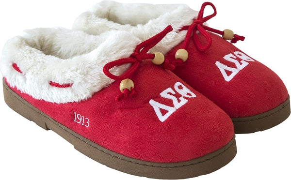 Delta Sigma Theta Womens Cozy Slippers [Red]