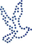Zeta Phi Beta Dove Collar Size Rhinestud Heat Transfer [Blue]