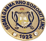 Sigma Gamma Rho Sorority Inc. Rhinestone Lapel Pin [Gold]
