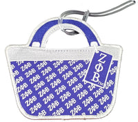 Zeta Phi Beta Purse Shaped Luggage Tag [Blue]