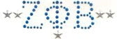 Zeta Phi Beta 5-Star Rhinestud Heat Transfer [Blue]