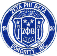 Zeta Phi Beta Sorority Inc. Round Cut-Out Iron-On Patch [Royal Blue]