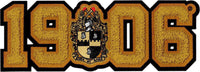 Alpha Phi Alpha Shield 1906 Chenille Sew-On Patch [Gold]