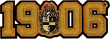 Alpha Phi Alpha Shield 1906 Chenille Sew-On Patch [Gold]