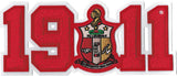 Kappa Alpha Psi Shield 1911 Chenille Sew-On Patch [Red]