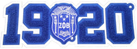 Zeta Phi Beta Crest 1920 Chenille Sew-On Patch [Blue]