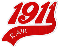 Kappa Alpha Psi 1911 Athletic Tail Twill Iron-On Patch [Red]