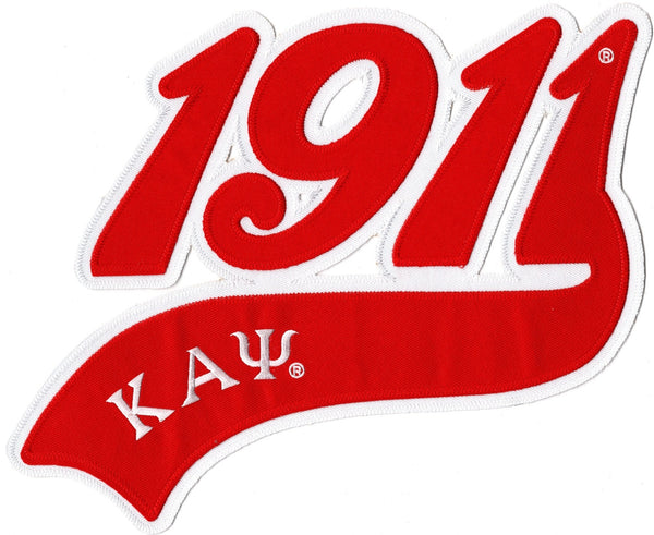Kappa Alpha Psi 1911 Athletic Tail Twill Iron-On Patch [Red]