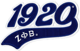 Zeta Phi Beta 1920 Athletic Tail Twill Iron-On Patch [Blue]