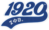 Zeta Phi Beta 1920 Athletic Tail Twill Iron-On Patch [Blue]