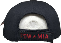 POW MIA Logo Shadow Mens Cap [Baseball Cap - Black/Red]