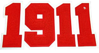 Kappa Alpha Psi 1911 Chenille Sew-On Patch [Red - 11.75"W x 5"T]
