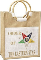 Eastern Star Pocket Jute Bag [Gold/White]