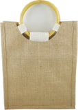 Eastern Star Pocket Jute Bag [Gold/White]