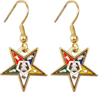 Eastern Star Symbol Cut-Out Earrings [Gold]