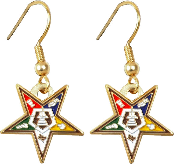 Eastern Star Symbol Cut-Out Earrings [Gold]