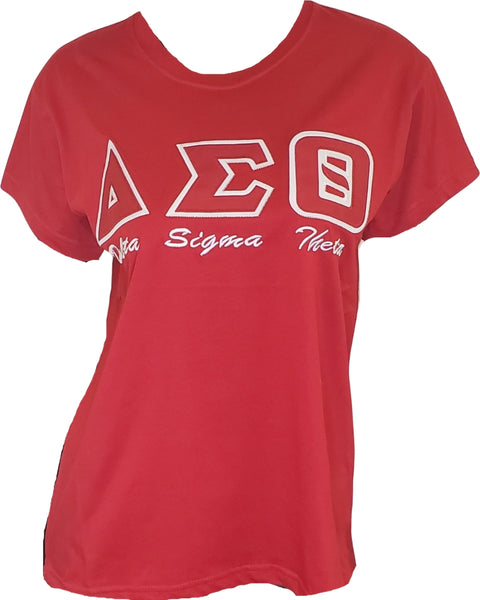 Buffalo Dallas Delta Sigma Theta Embroidered T-Shirt [Short Sleeve - Red]