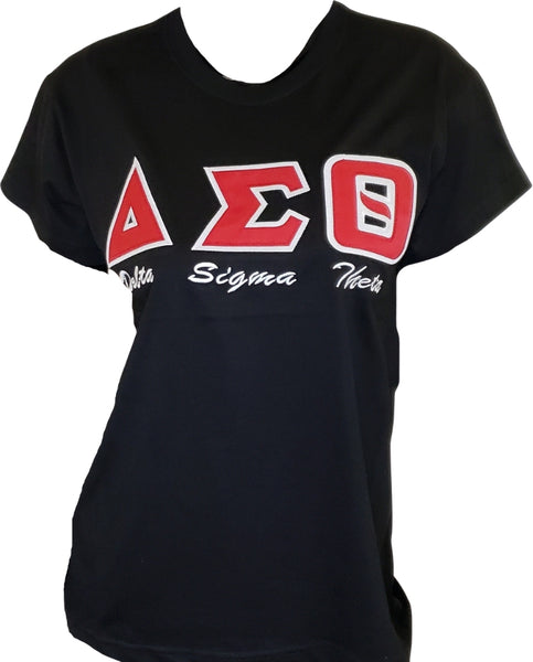 Buffalo Dallas Delta Sigma Theta Embroidered T-Shirt [Short Sleeve - Black]