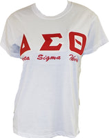 Buffalo Dallas Delta Sigma Theta Embroidered T-Shirt [Short Sleeve - White]
