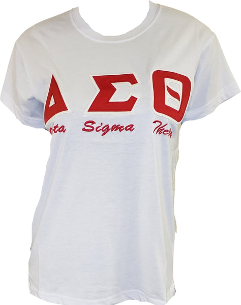 Buffalo Dallas Delta Sigma Theta Embroidered T-Shirt [Short Sleeve - White]