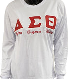 Buffalo Dallas Delta Sigma Theta Embroidered T-Shirt [Long Sleeve - White]