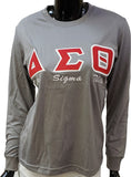 Buffalo Dallas Delta Sigma Theta Embroidered T-Shirt [Long Sleeve - Grey]