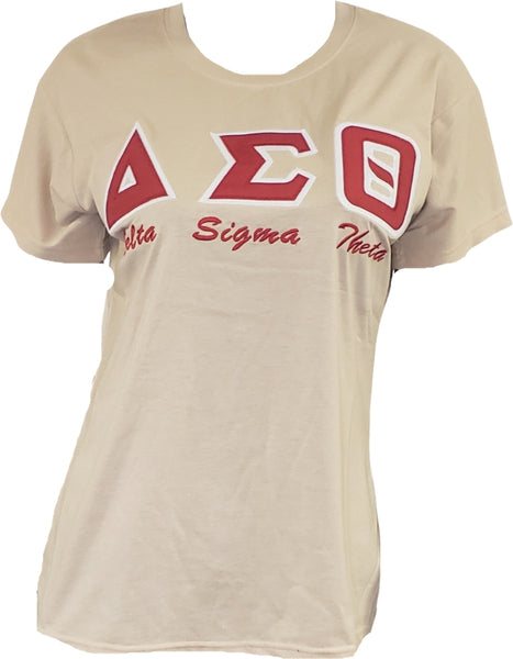 Buffalo Dallas Delta Sigma Theta Embroidered T-Shirt [Short Sleeve - Khaki]