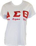 Buffalo Dallas Delta Sigma Theta Embroidered T-Shirt [White - Short Sleeve]