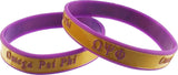Omega Psi Phi 2-Tone Color Silicone Bracelet [Purple]