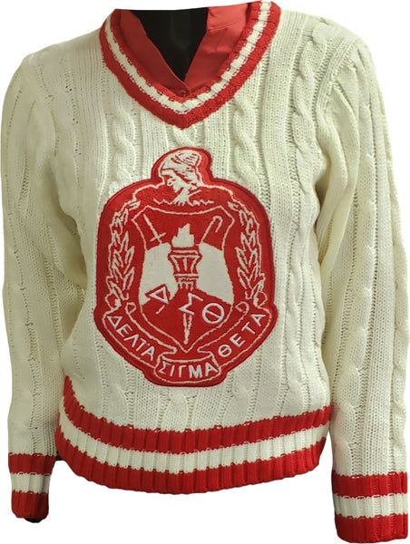 Buffalo Dallas Delta Sigma Theta V-Neck Sweater [Alabaster]