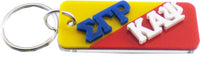 Sigma Gamma Rho + Kappa Alpha Psi Mirror Split Keychain [Gold/Red - 3"]