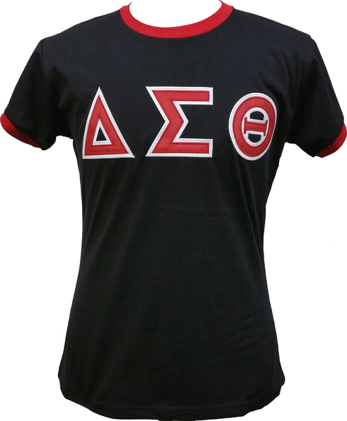 Buffalo Dallas Delta Sigma Theta Ringer T-Shirt [Short Sleeve - Black]