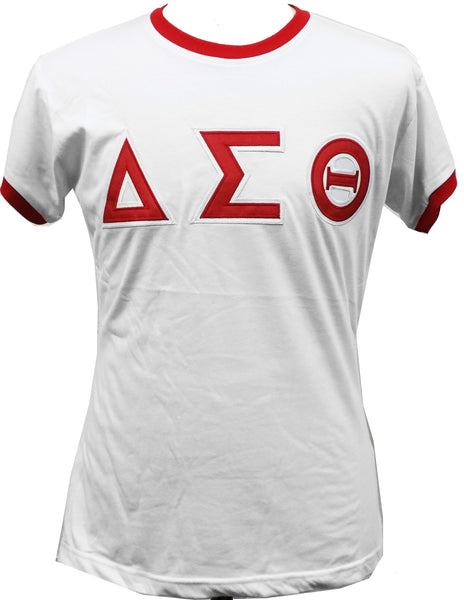 Buffalo Dallas Delta Sigma Theta Ringer T-Shirt [Short Sleeve - White]
