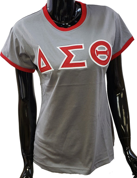 Buffalo Dallas Delta Sigma Theta Ringer T-Shirt [Short Sleeve - Grey]