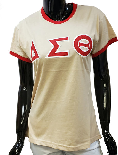 Buffalo Dallas Delta Sigma Theta Ringer T-Shirt [Short Sleeve - Khaki]