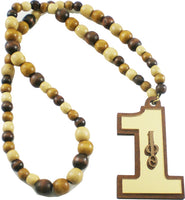 Iota Phi Theta Wood Color Bead Tiki Line #1 Medallion [Brown]