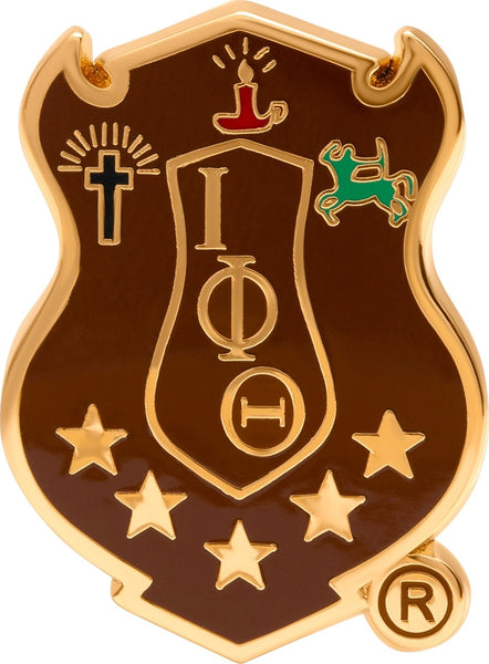 Iota Phi Theta 3D Shield Lapel Pin [Gold]