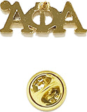 Alpha Phi Alpha Classic 3-Letter Lapel Pin [Black]