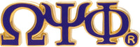 Omega Psi Phi Classic 3-Letter Lapel Pin [Purple]