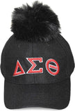 Big Boy Delta Sigma Theta Divine 9 S148 Pom Pom Ladies Cap [Black]