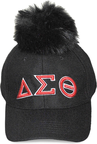 Big Boy Delta Sigma Theta Divine 9 S148 Pom Pom Ladies Cap [Black]