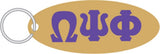 Omega Psi Phi Oval Key Chain [Gold/Purple]