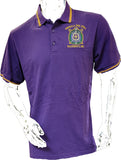 Buffalo Dallas Omega Psi Phi Polo Shirt [Short Sleeve - Purple]