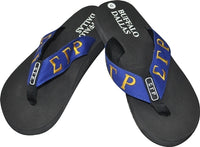 Buffalo Dallas Sigma Gamma Rho Thong-Style Flip Flops [Black]
