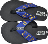 Buffalo Dallas Sigma Gamma Rho Thong-Style Flip Flops [Black]